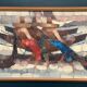 Swedish Oil on Panel"Fishermen" by Marylilla , Vintage and Framed