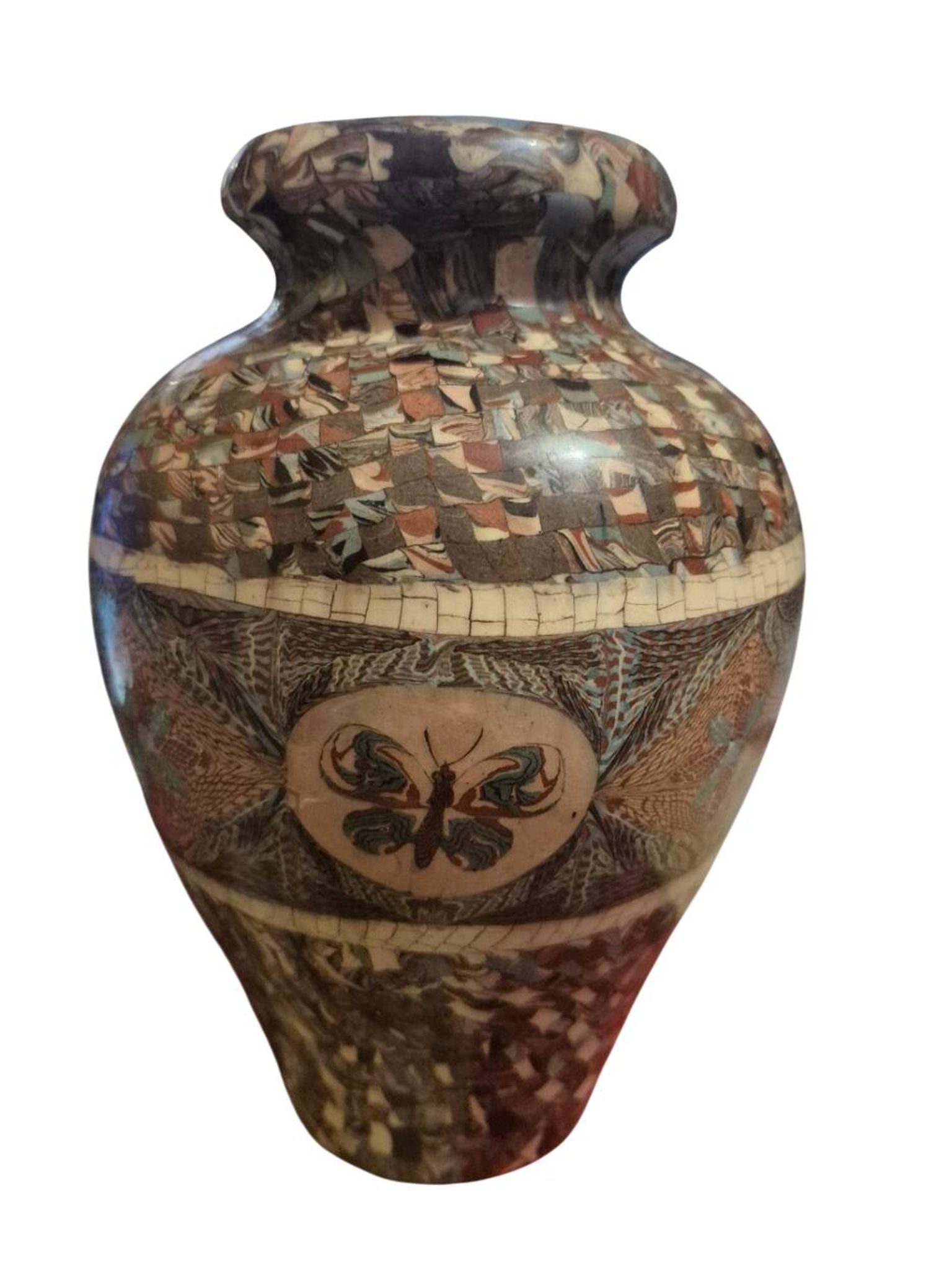 Large vase signed Jean Germino Vallauris