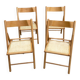 Chaises Pliantes Habitat Vintage en Rotin et Rotin, 1980s, Set de 4