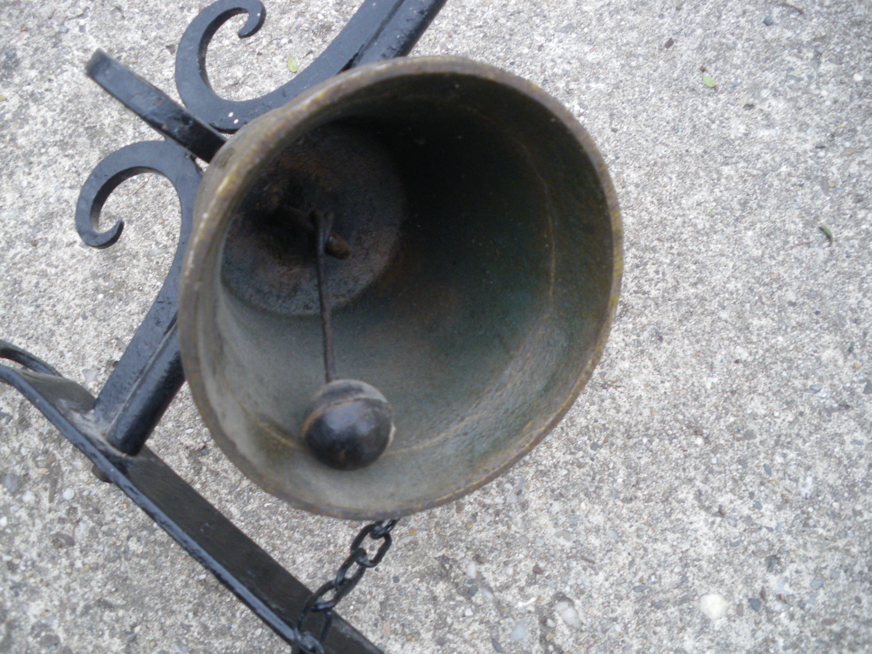 Bronze wrought iron bell