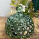 Glass candy box, embossed bubbles