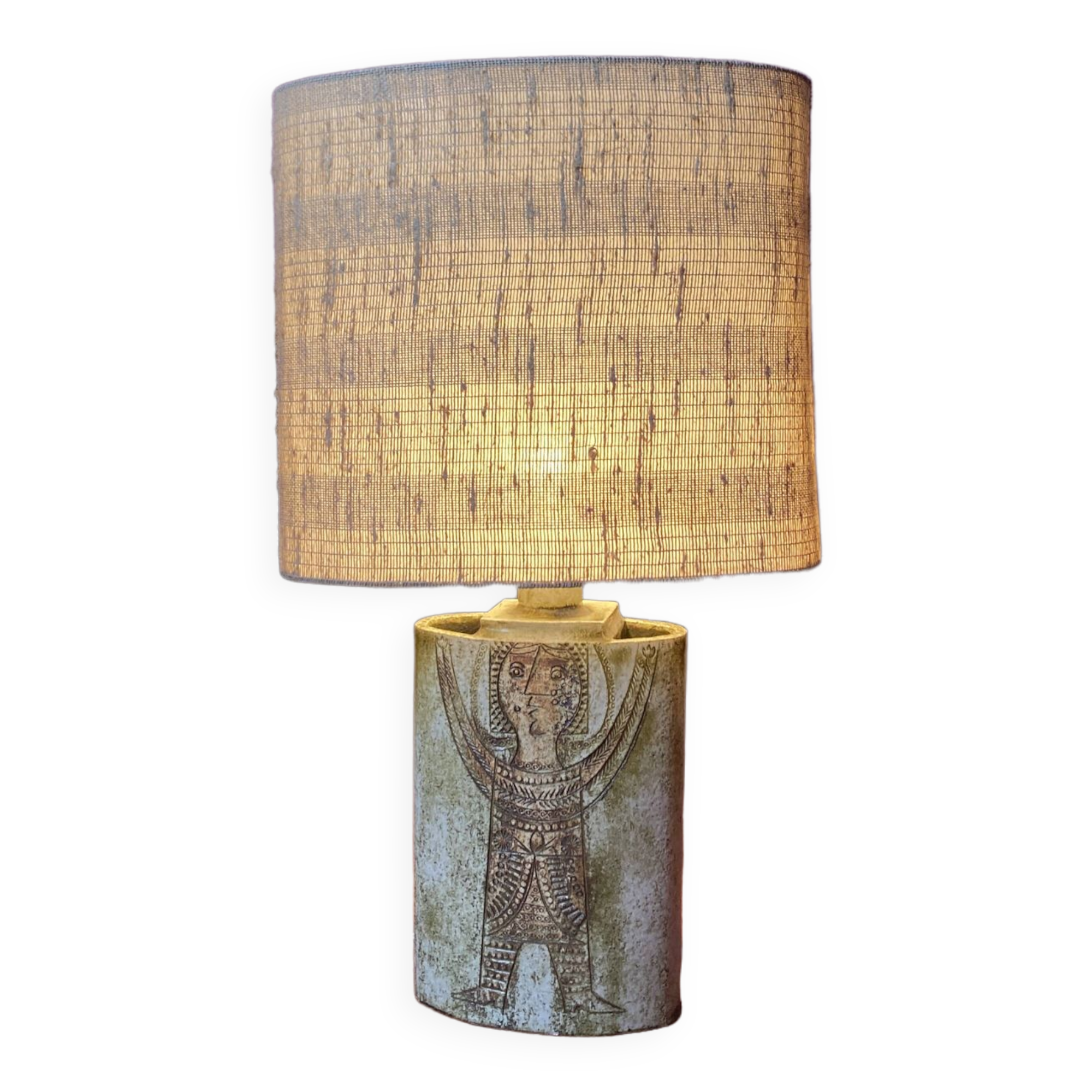Vintage Roger Capron and Jean Derval ceramic lamp