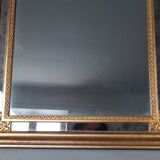 18th century style gilt wood pediment and glazing bead mirror 88x54 cm C374 S