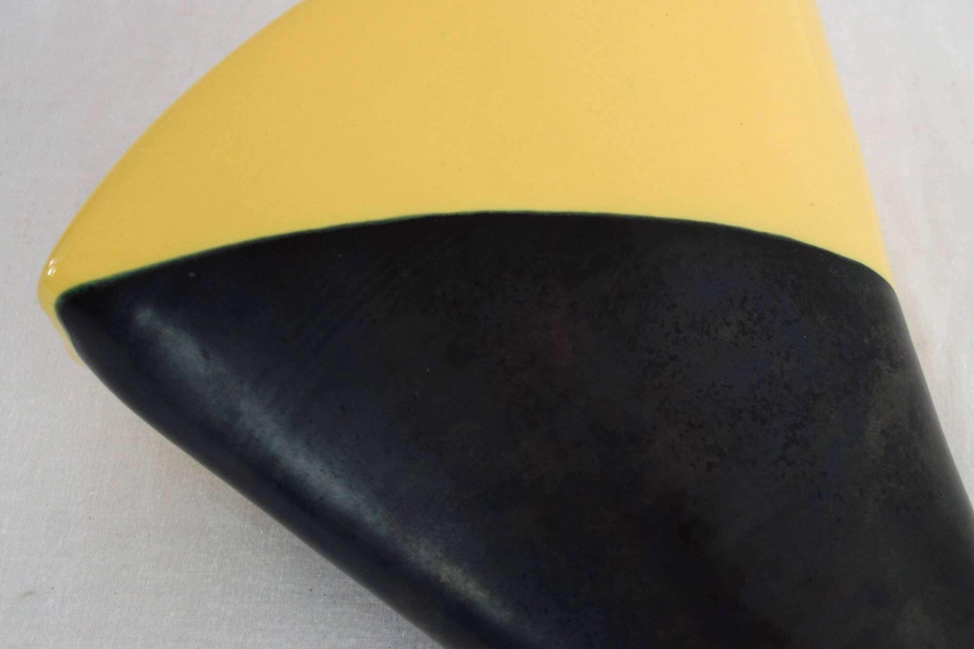 Two-tone Elchinger ceramic vase from the 1960s