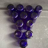 Blue liqueur glass set