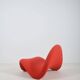 Red F577 Tongue designed by Pierre Paulin for Artifort