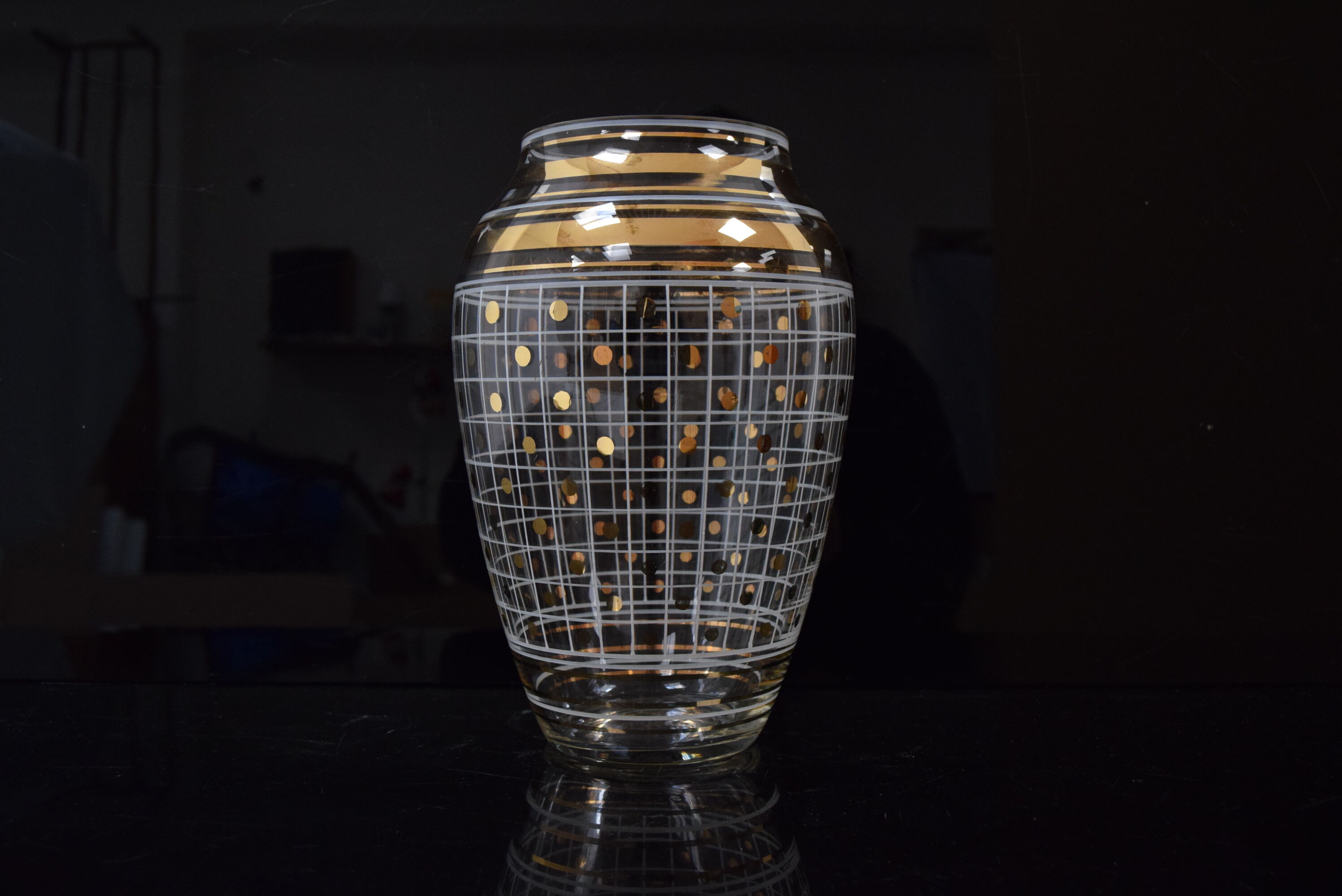 Mid-century Glass Vase,Czechoslovakia,1960'