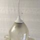 Suspension with opalescent and skirted glass lampshade. Noon. 20th century