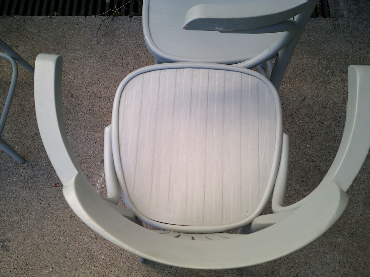 Set of 4 stools bistro in wood