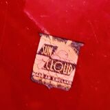 Large red enameled sheet metal tray - floral decoration - Sun Cloud - Made in England