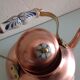 Old brushed red copper kettle / vintage 50-60s