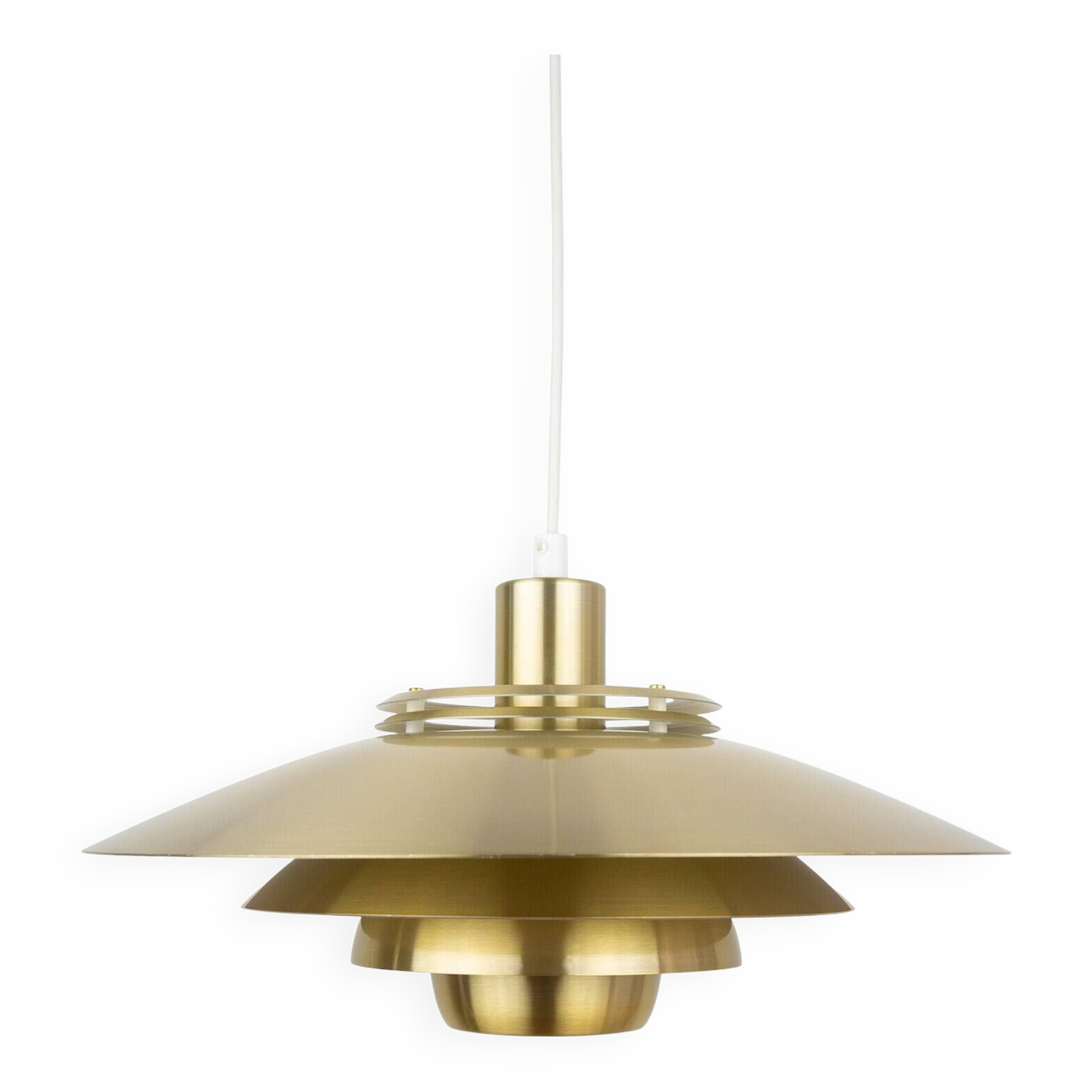 Danish vintage pendant lamp Dania by Kurt Wiborg, Jeka, 1980s