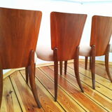 Set of four chairs H-214 proj.J.Halabala, the 50s Czechoslovakia
