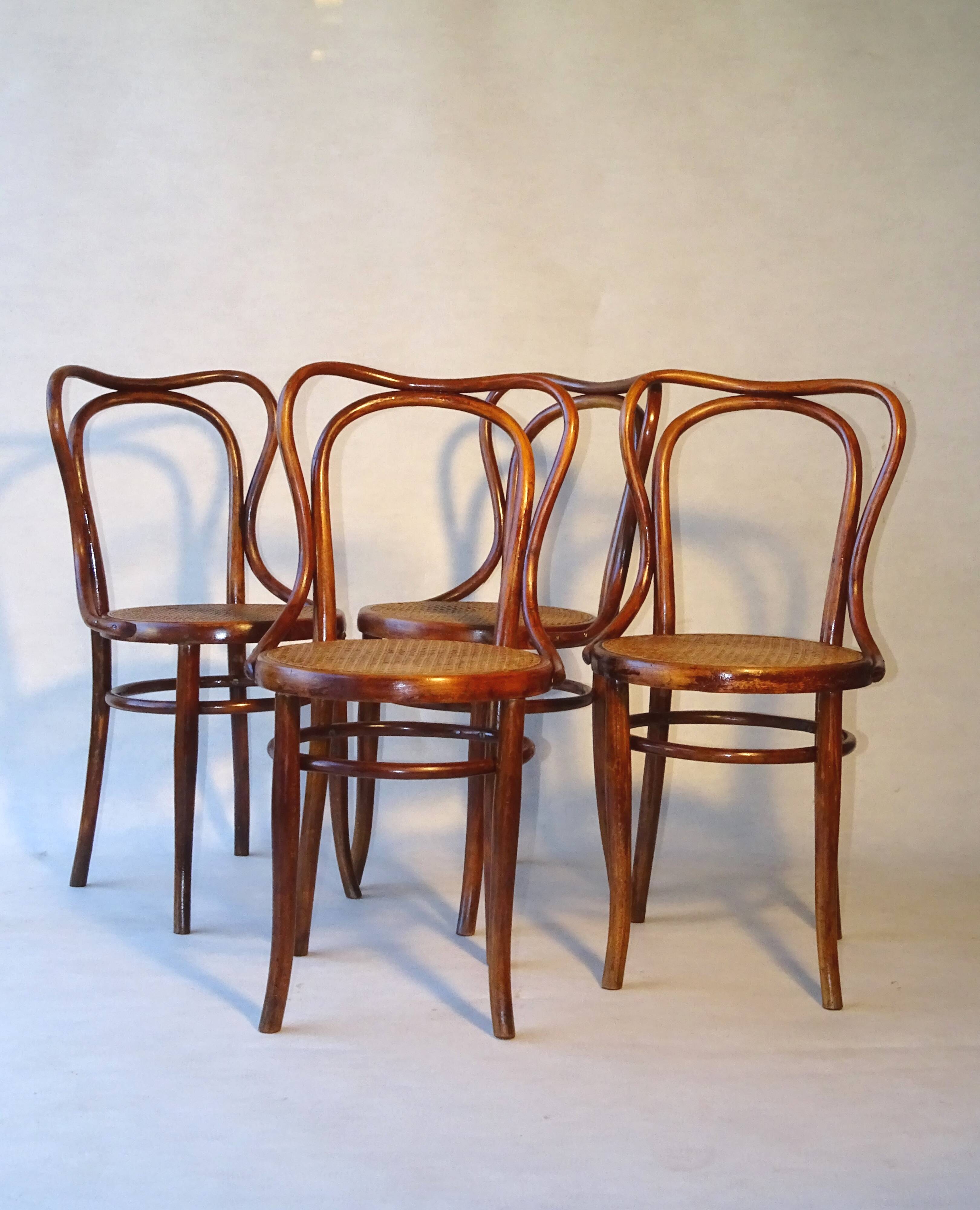 Kohn bistro chair No. 55 circa 1910, not Thonet.