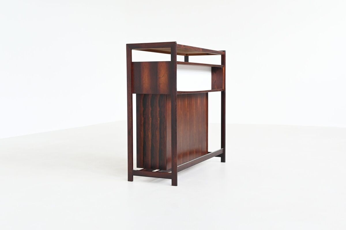 Knud Bent dry bar in rosewood Dyrlund Denmark 1960