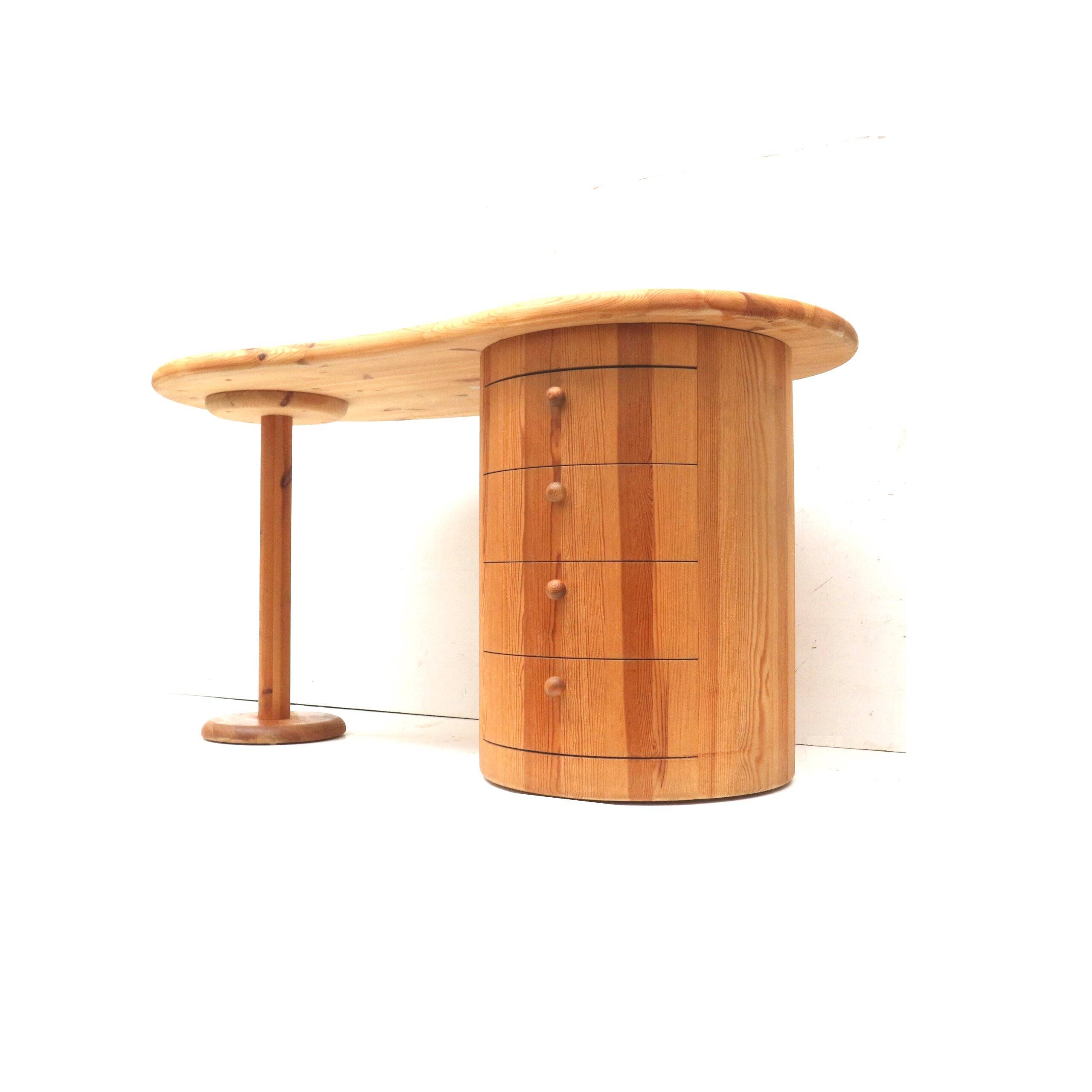 Kidney-shaped desk by CF Christensen, Silkeborg, Denmark 1970