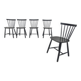 Poul M. Volther J46 spindle back chairs for FDB Mobler, Denmark, 1956