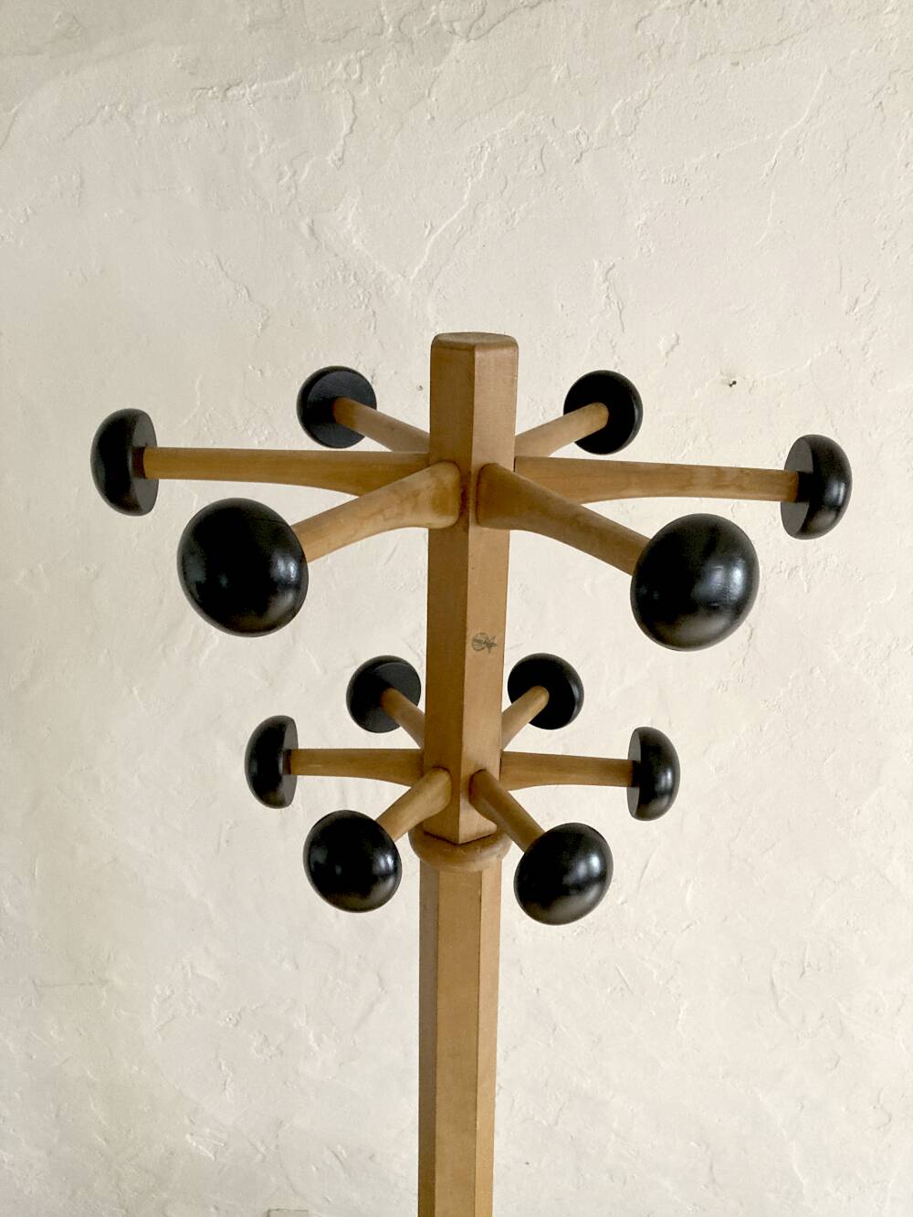 Portemanteau en bois de hêtre Stella, années 1950