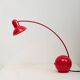 Memphis red desk lamp, 1970s