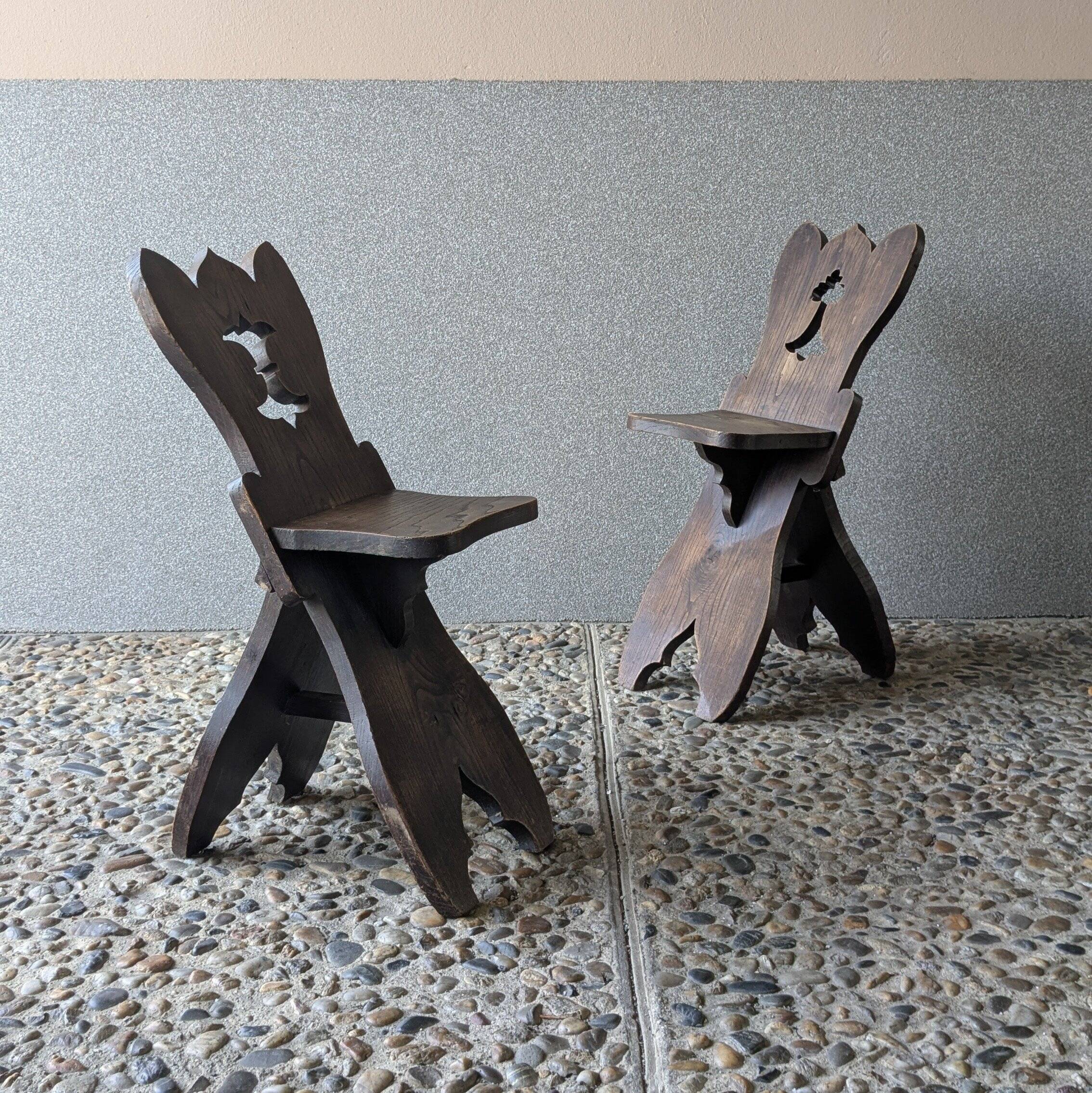 Pair of rustic chairs