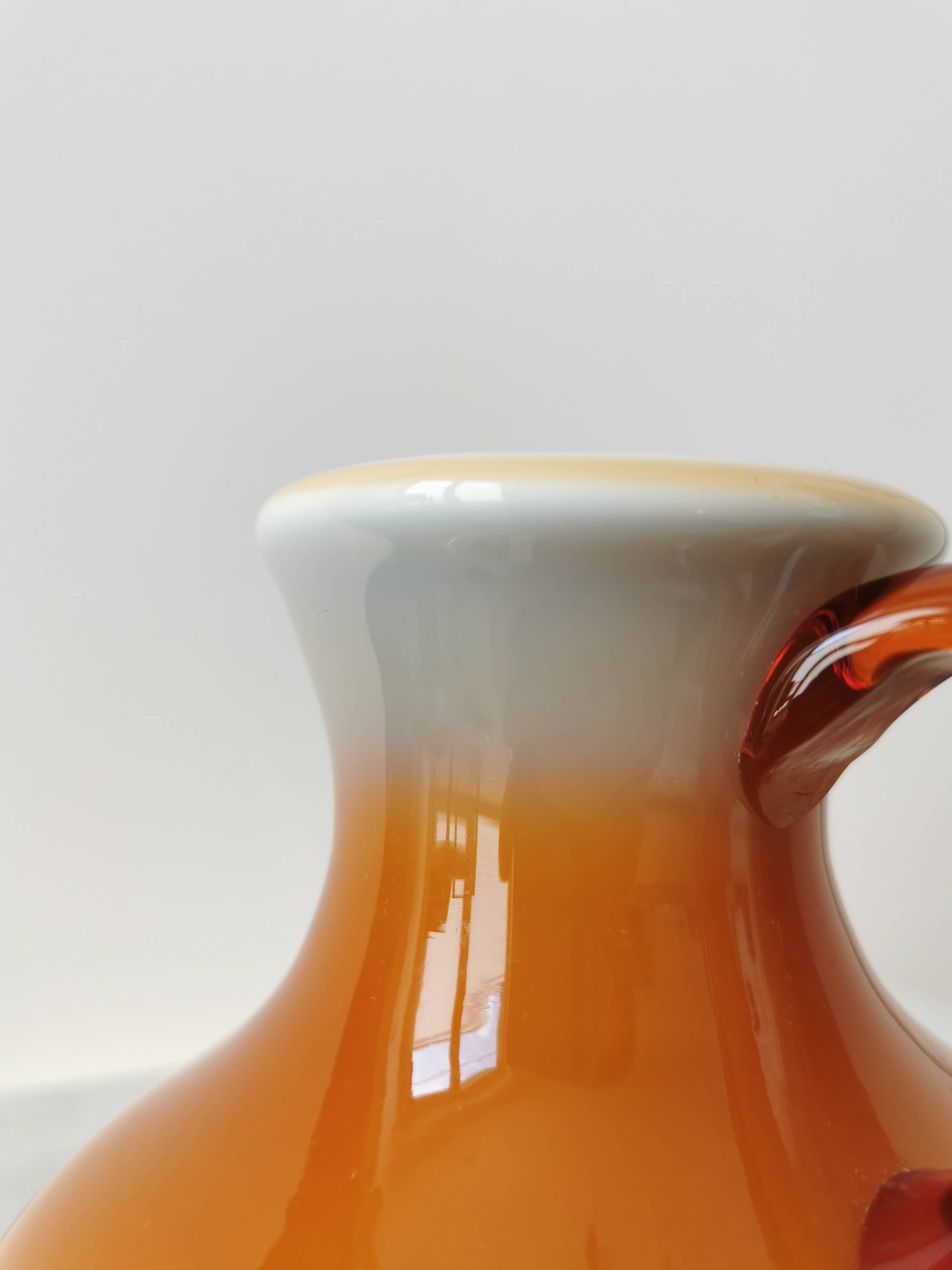 Vase vintage : verre Prokuplje fait à la main, Yougoslavie
