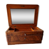 Worker's table - In mahogany and mahogany veneer - Charles X or Restoration period - circa 1830