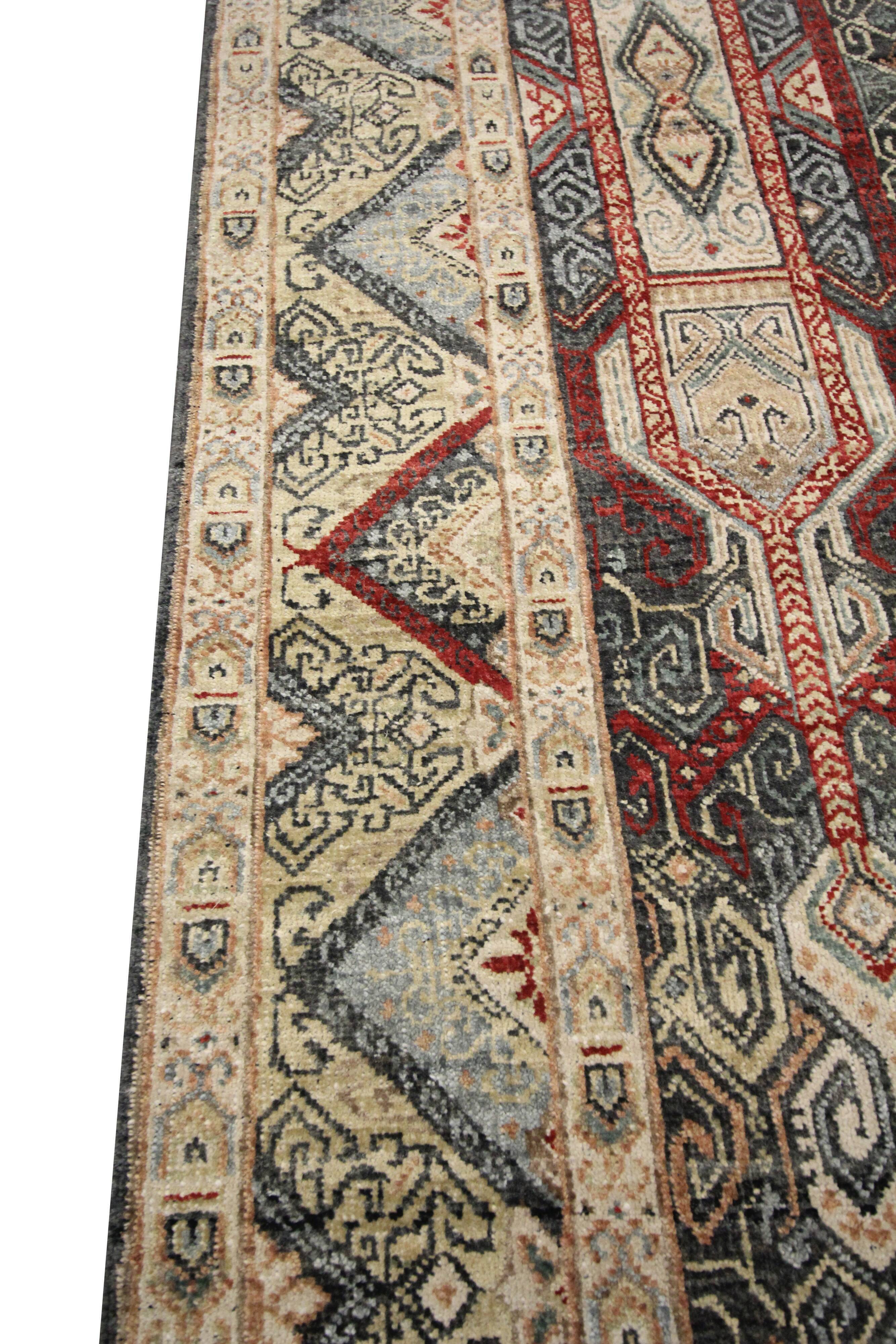 Handmade Traditional Indian Area Rug Fine Oriental Wool Carpet- 122x187cm