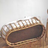 Rattan couffin on stand