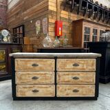 Old workshop furniture with 6 drawers.