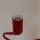 Pair of vintage red metal candleholders by Mikaela Dorfman for Menu Denmark