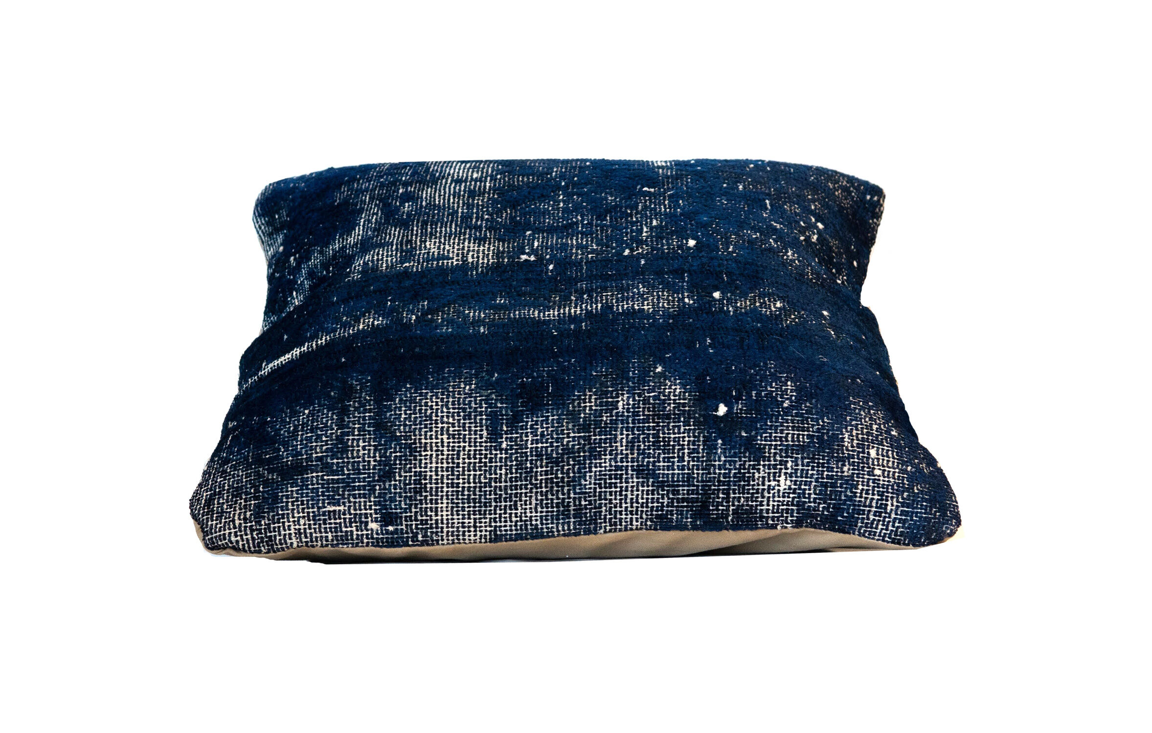 Handmade Blue Wool Cushion Cover