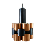 Werner Schou Pendant Lamp Made Of Copper And Black Lacquered Metal - Scandinavian Mid-century - Vint