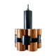 Suspension en cuivre et métal laqué noir scandinave milieu du siècle Werner Schou