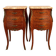 Pair of Vintage French Nightstands, Set of Rosewood Bedside Tables with Mar