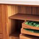 Grand Buffet Mid-Century Moderne en Teck avec Portes Tambour par Arne Vodder pour Sibast, Danemark