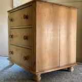 Commode anglaise ancienne en bois de pin