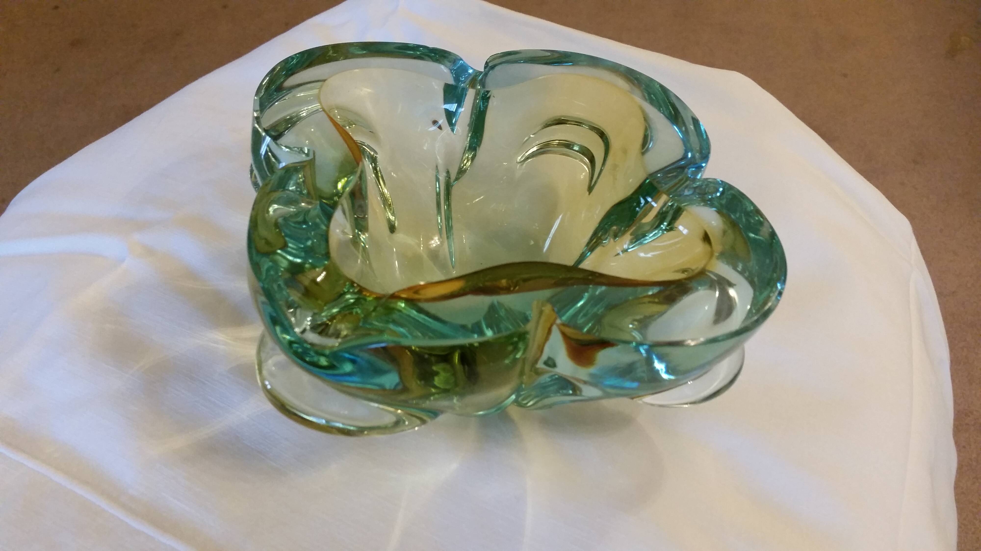 Murano crystal ashtray
