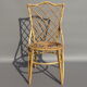 Set of 6 bamboo and rattan chairs