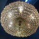 Chandelier en cristal et laiton italien des années 1960 – 6 lumières