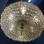 1960s Italian Crystal & Brass Chandelier – 6 Lights