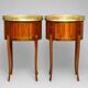 Pair of Bedside Tables / Salon in Marquetry Transition Style Louis XV/Louis XVI