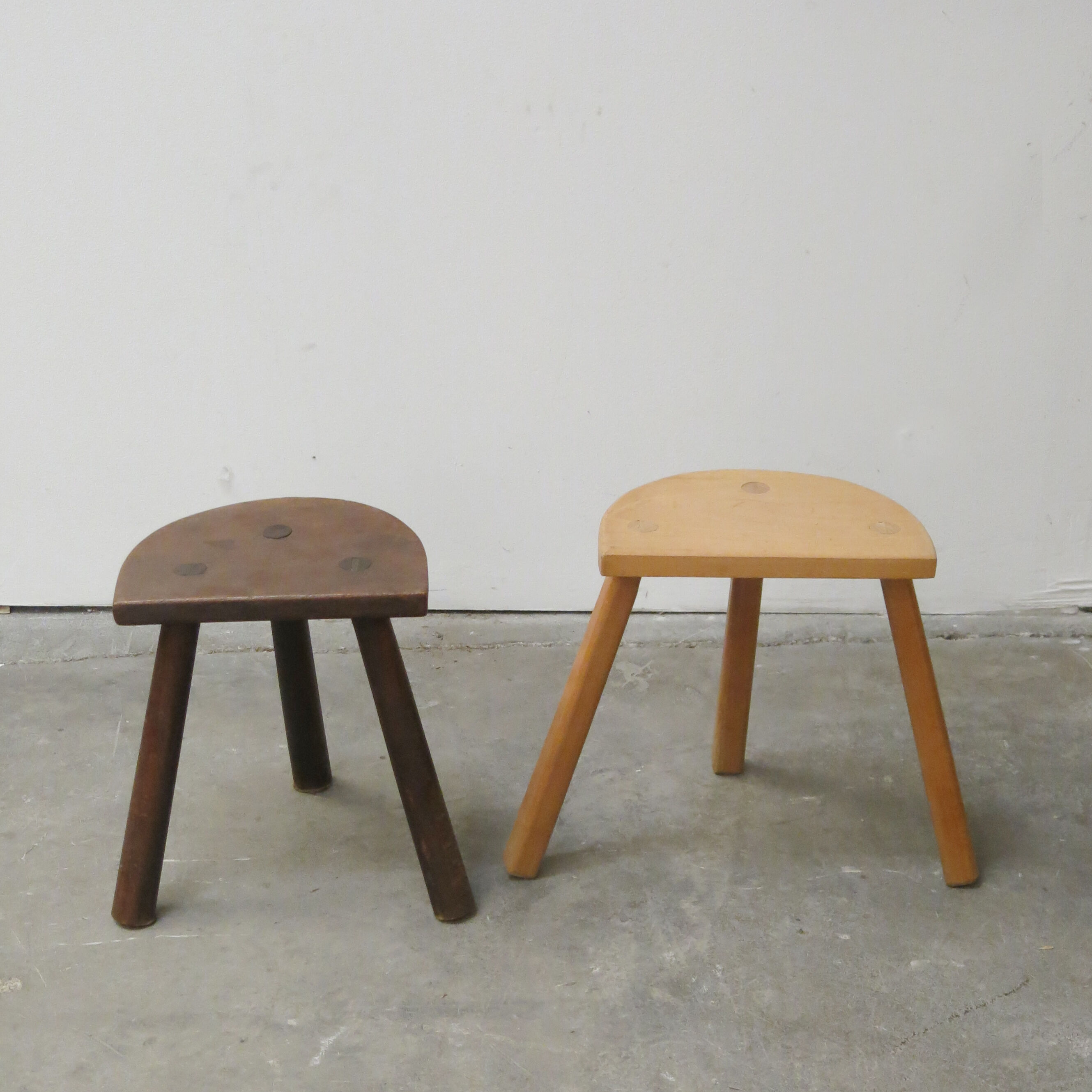 Duo of tripod stools