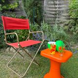 Vintage orange folding camping chair
