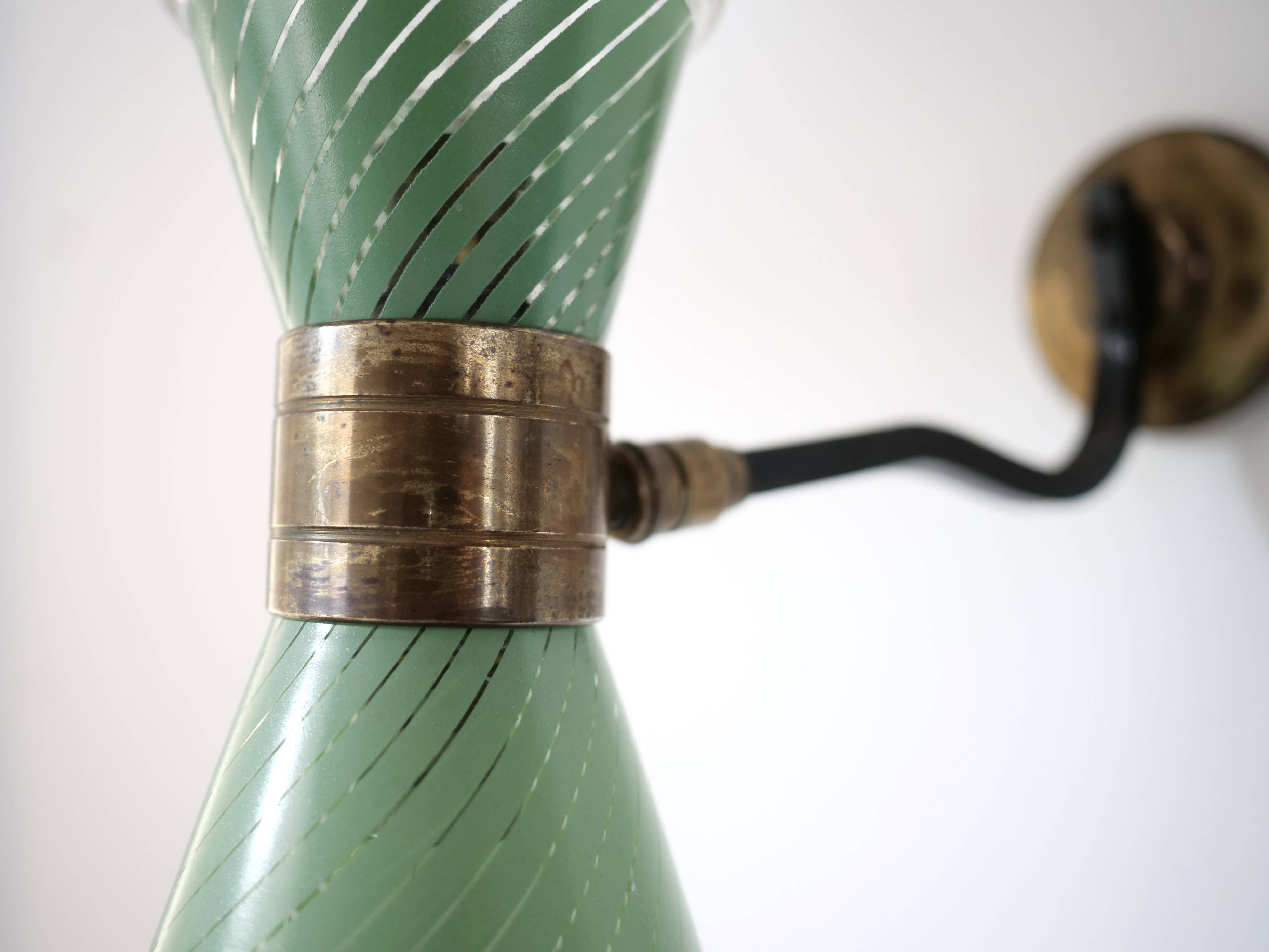 Diabolo glass wall lamp 1950