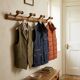 Bamboo wooden coat rack with 4 hooks, 1950s.