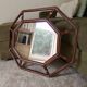 Vintage Italian mirror bamboo and rattan Riviera bohemian chic 1970s
