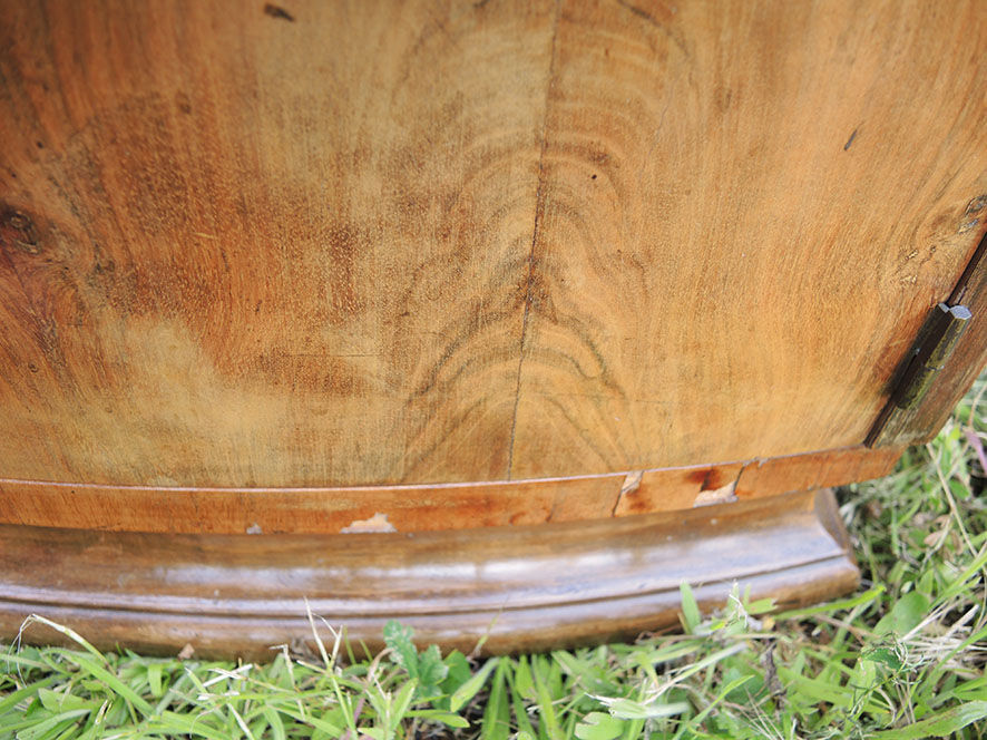 Art deco bedside table wood & marble