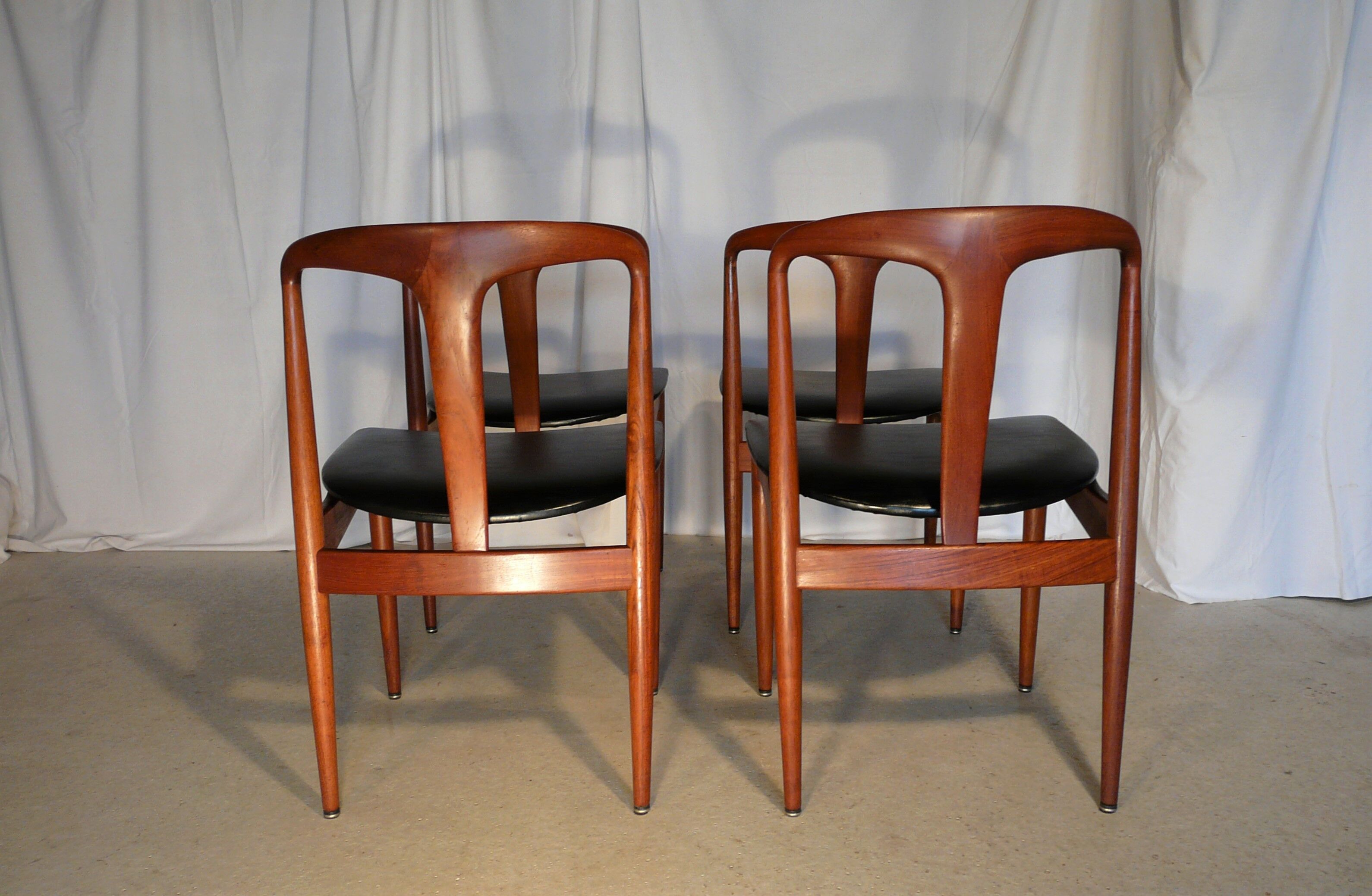 Four vintage Scandinavian chairs Johannes Andersen
