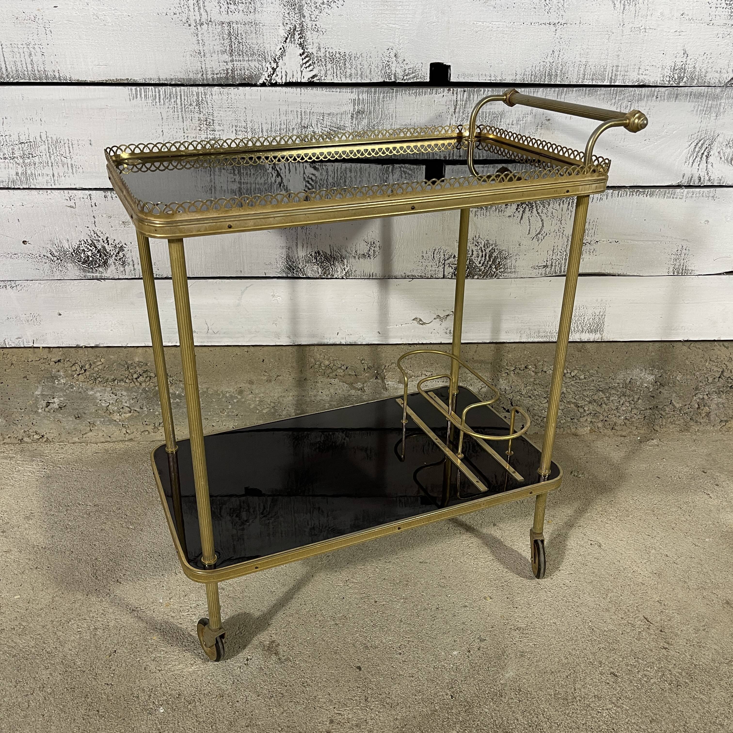 Vintage rolling service trolley