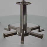 Functionalist 6-flamming Nickel-plated Chandelier, 1930s